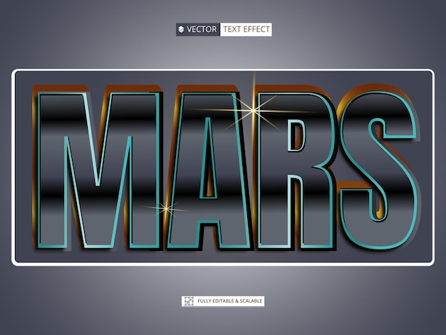 Expedition Mars editable text style effect