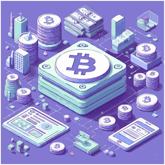 Experience in art irresistible crypto illustration vector design