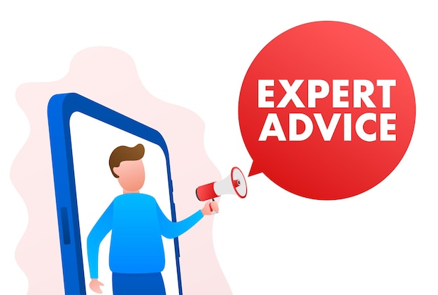 Expert advice icon Business person presentation Vector stock illustration