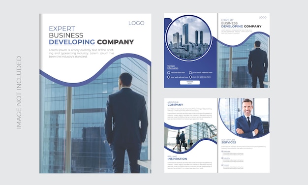 Expert Business Corporate multipage brochure template design, bifold brochure design