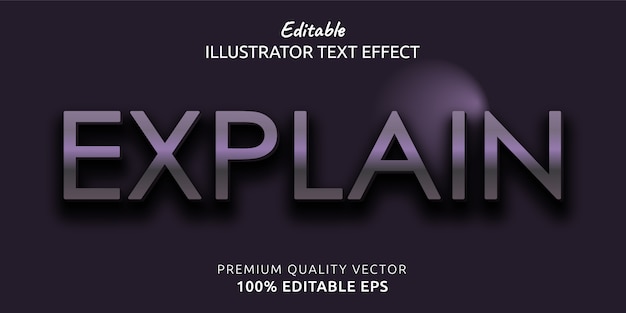 Explain Editable Text Style Effect