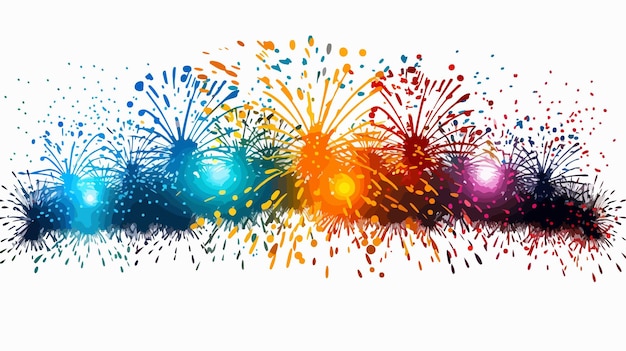 Vector exploding question marks in stream of fireworks vector illustration