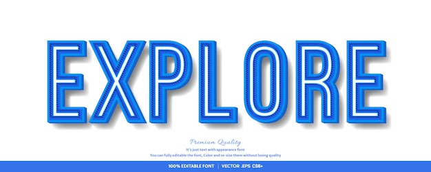 Explore 3d font style effect