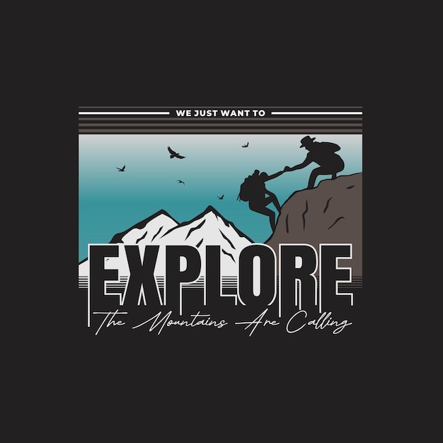 Explore adventure for t shirt print