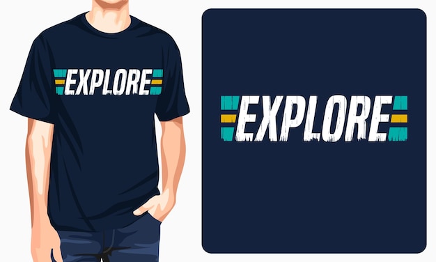 Explore - graphic t shirt for print