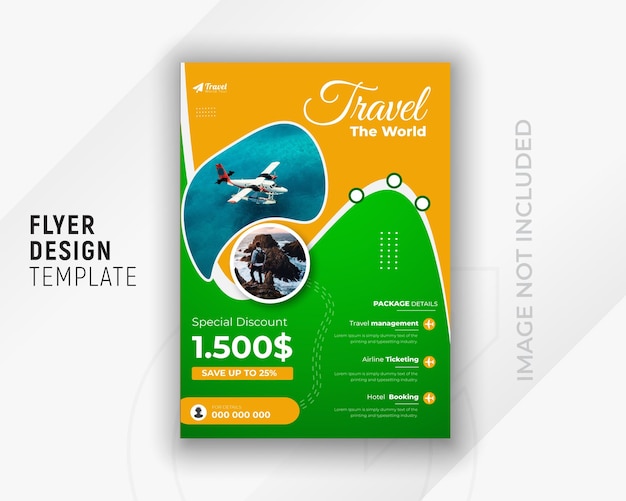 Explore world travel agency and modern business web banner ad minimal social media design template