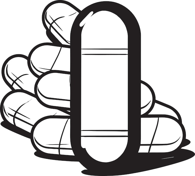 Vector exploring intersection of art and healthcare vector illustrations of pill packaging