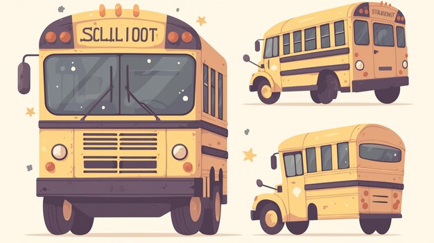 Vector exploring the tradition of school buses