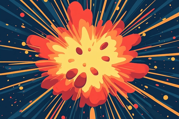 Vector explosion illustration with star shape vector