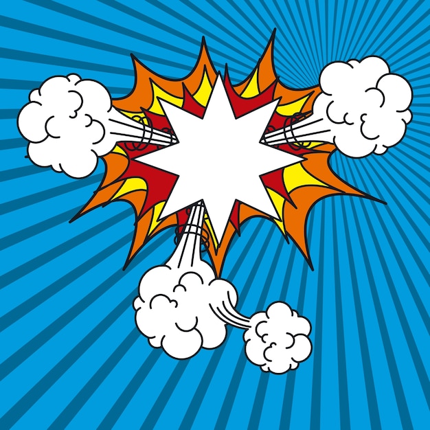 explosion pop art style vector illustration design