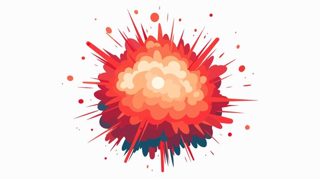 Explosive Boom Cartoon Vector Illustration