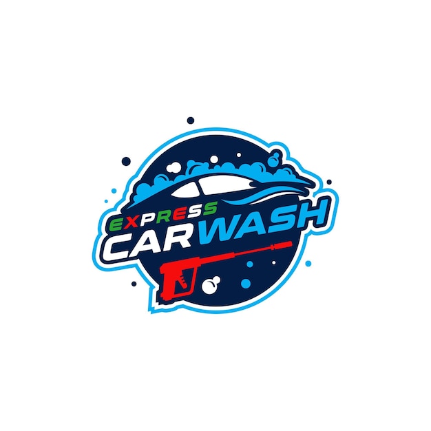 Express Car Wash Logo Design Template