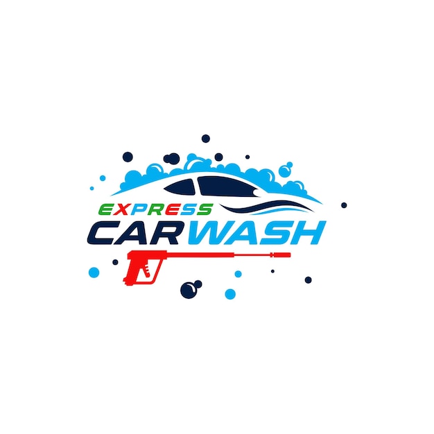 Express Car Wash Logo Design Template