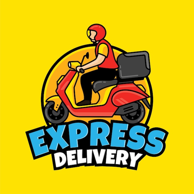 Express delivery logo design vector template