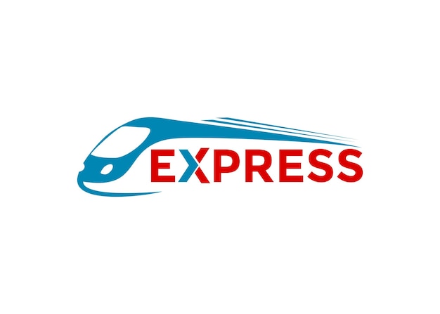 express letter logo, express flat design