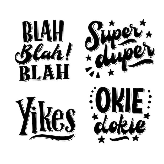 Expressions collection lettering