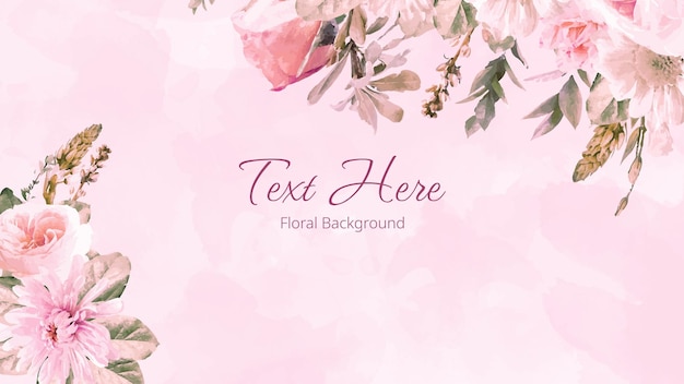 Exquisite abstract floral flower background template with text place