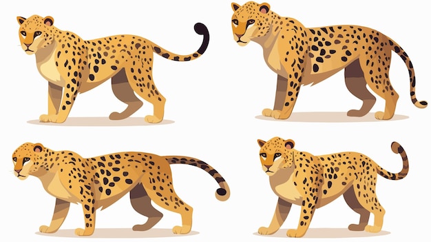 Exquisite Set of Wild Cheetah Jaguar and Leopard from Different Species