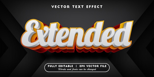 Extended text effect with editable text style