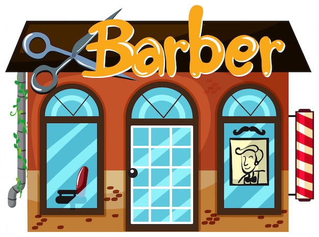 Exterior of barber shop