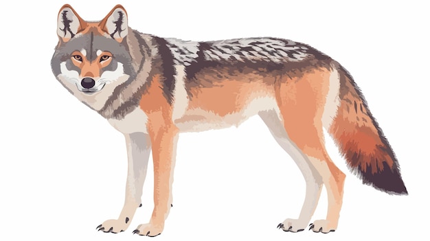 Vector extinct small wolf species habitat