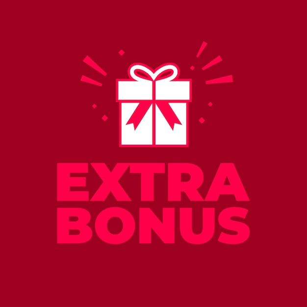 Extra bonus special offer with gift box banner