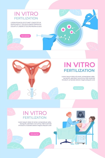 Extracorporeal in vitro fertilization medical banners