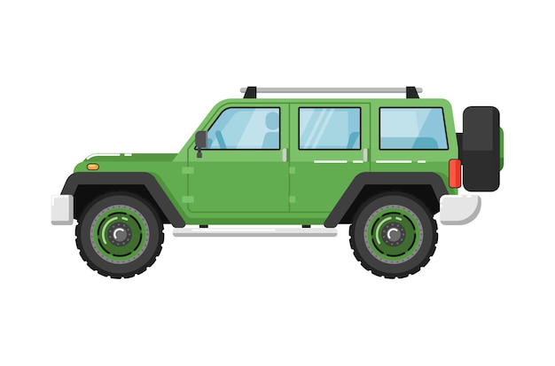 Extreme travel car isolated  illustration