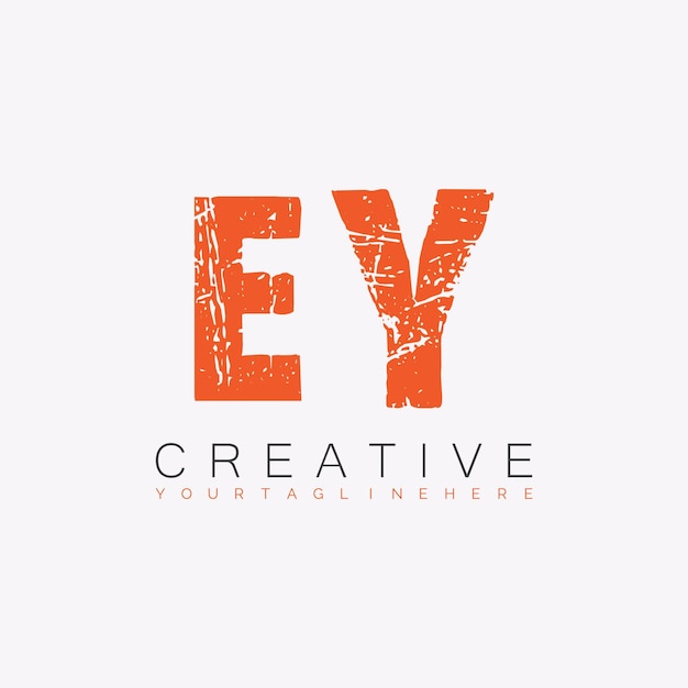 Vector ey initial monogram logo with letter creative design