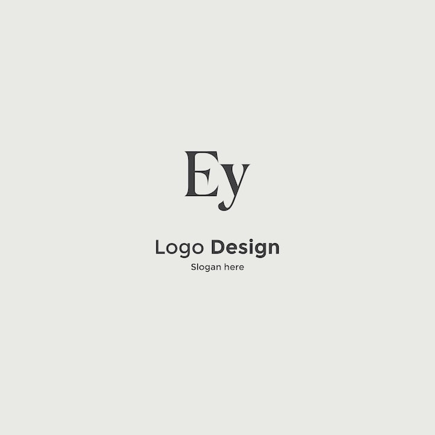 Vector ey logo design vector image