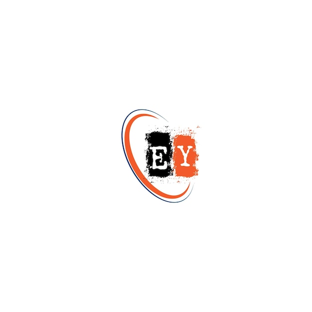 Vector ey simple text logo design