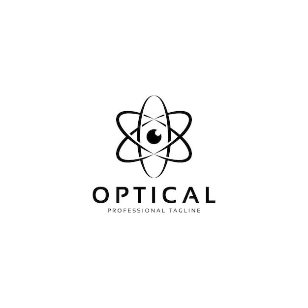 Eye and atom molecule logo design