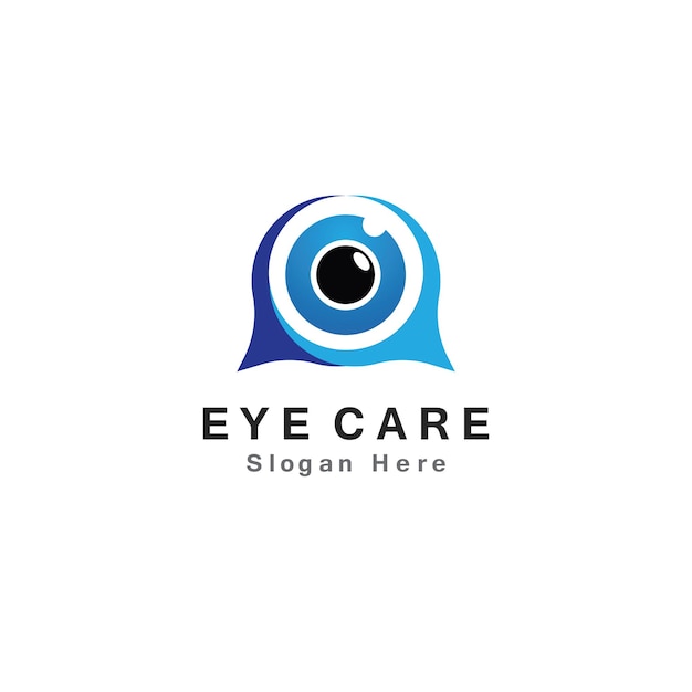 Eye Care vector logo design icon