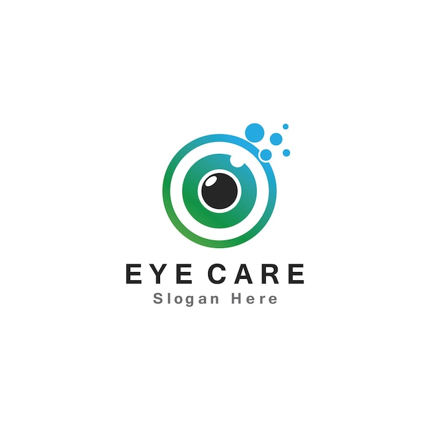 Eye Care vector logo design icon