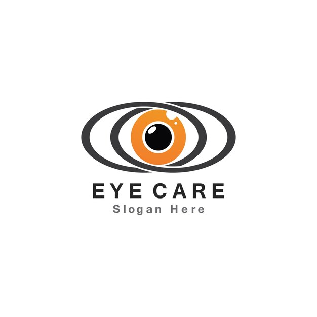 Eye Care vector logo design icon