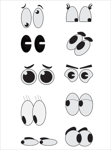 Vector eye of cartoon