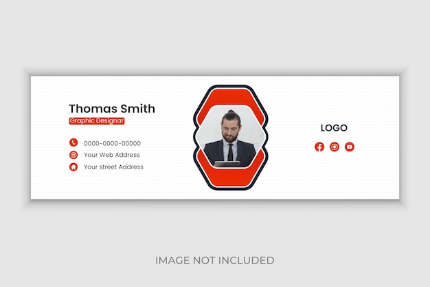 Eye catching modern Colorful Corporate Professional business Vector Email Signature design Template