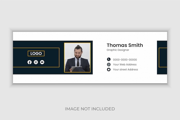 Eye catching modern Colorful Corporate Professional business Vector Email Signature design Template