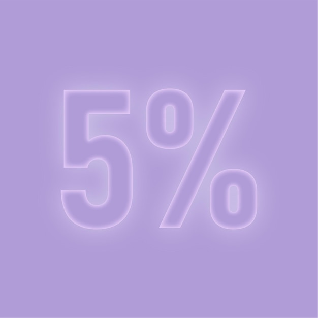 Vector eye catching purple background with 5 percent discount perfect for promotions