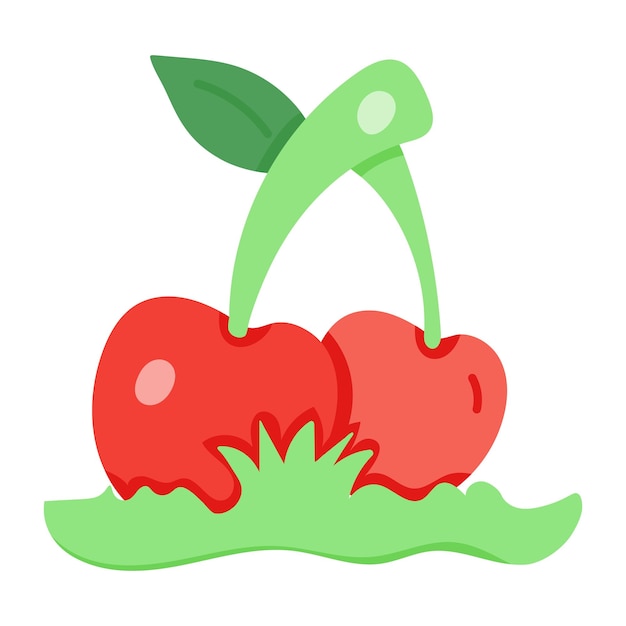 Eye catchy hand drawn icon of cherries