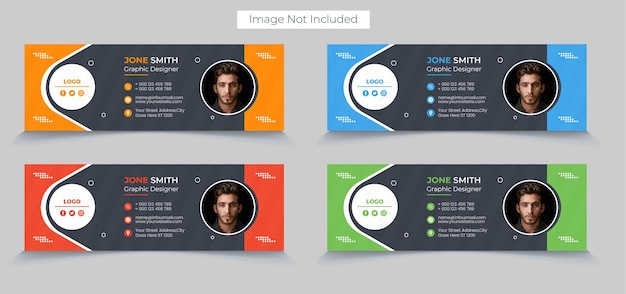 Eye Catchy Modern email signature template design and personal email footer