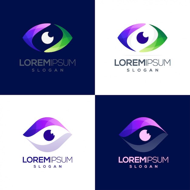 eye colorful gradient logo 