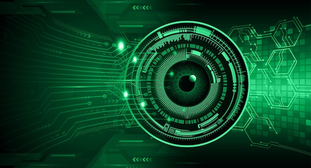 eye cyber circuit future technology concept background