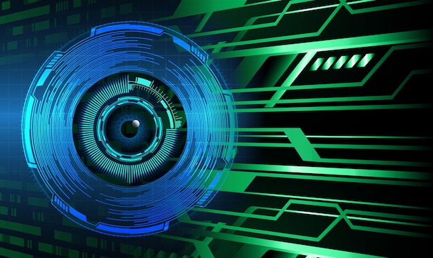 eye cyber circuit future technology concept background