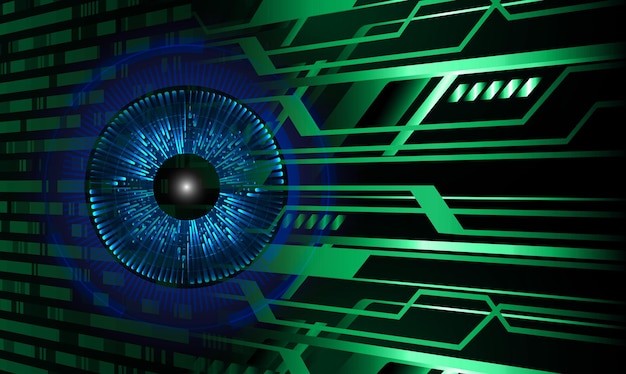 eye cyber circuit future technology concept background