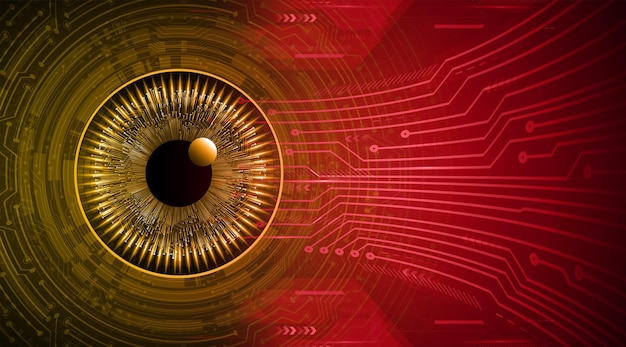 eye cyber circuit future technology concept background