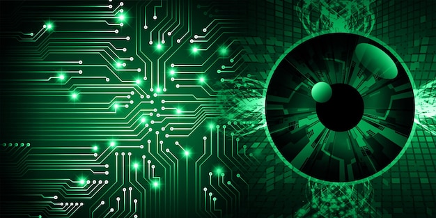 eye cyber circuit future technology concept background