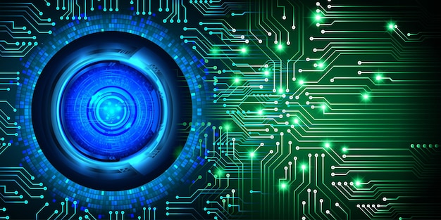 eye cyber circuit future technology concept background