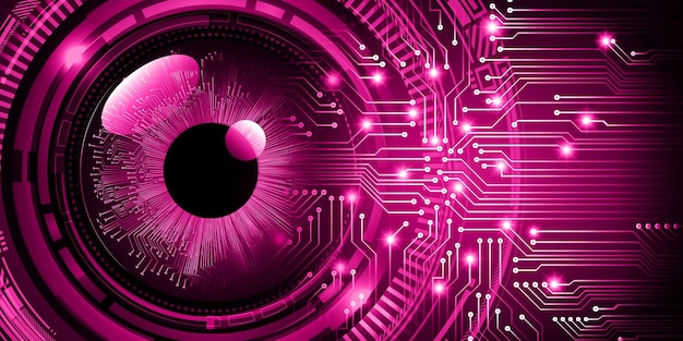 eye cyber circuit future technology concept background