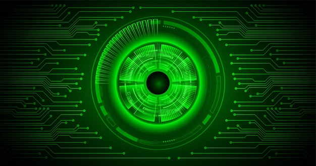 eye cyber circuit future technology concept background